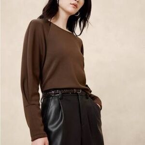 Banana Republic Soft Touch Scuba Raglan-sleeve Top